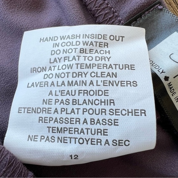 Sympli Canada Lagenlook Pull-Up Laser Cut Pants Lavender Size 10 GUC - Picture 9 of 10